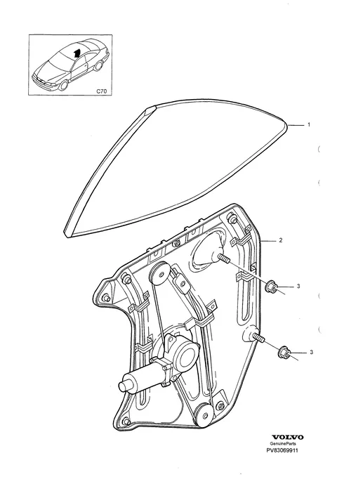 Hissmekanism bakre – WINDER MECHANISM, REAR, HISSMEKANISM, BAKRE