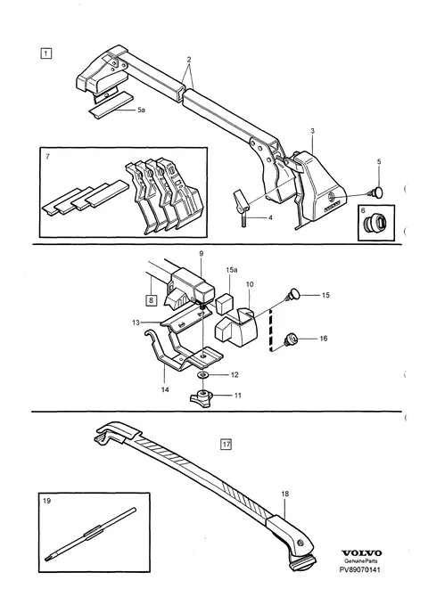 Support de charge · 1077 – S70, V70