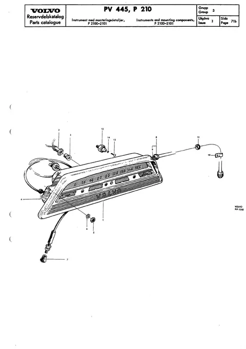 Instrumenter og monteringsdetaljer, P 2100–2101