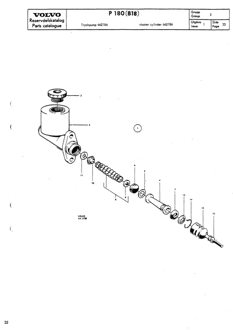 Master cylinder 662186