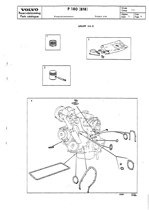 Repair kits "Specification" see Special Catalogue