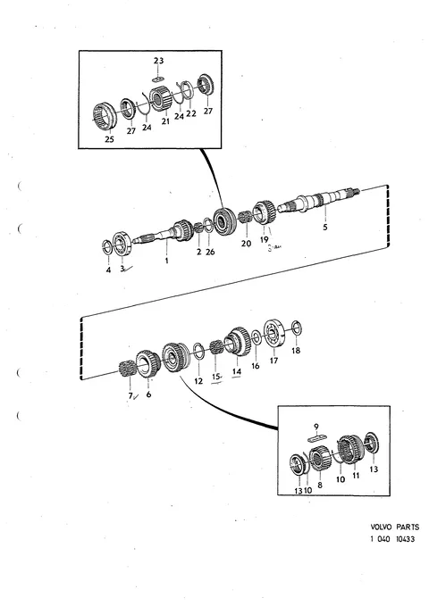 Gearbox M410 Input shaft, main shaft