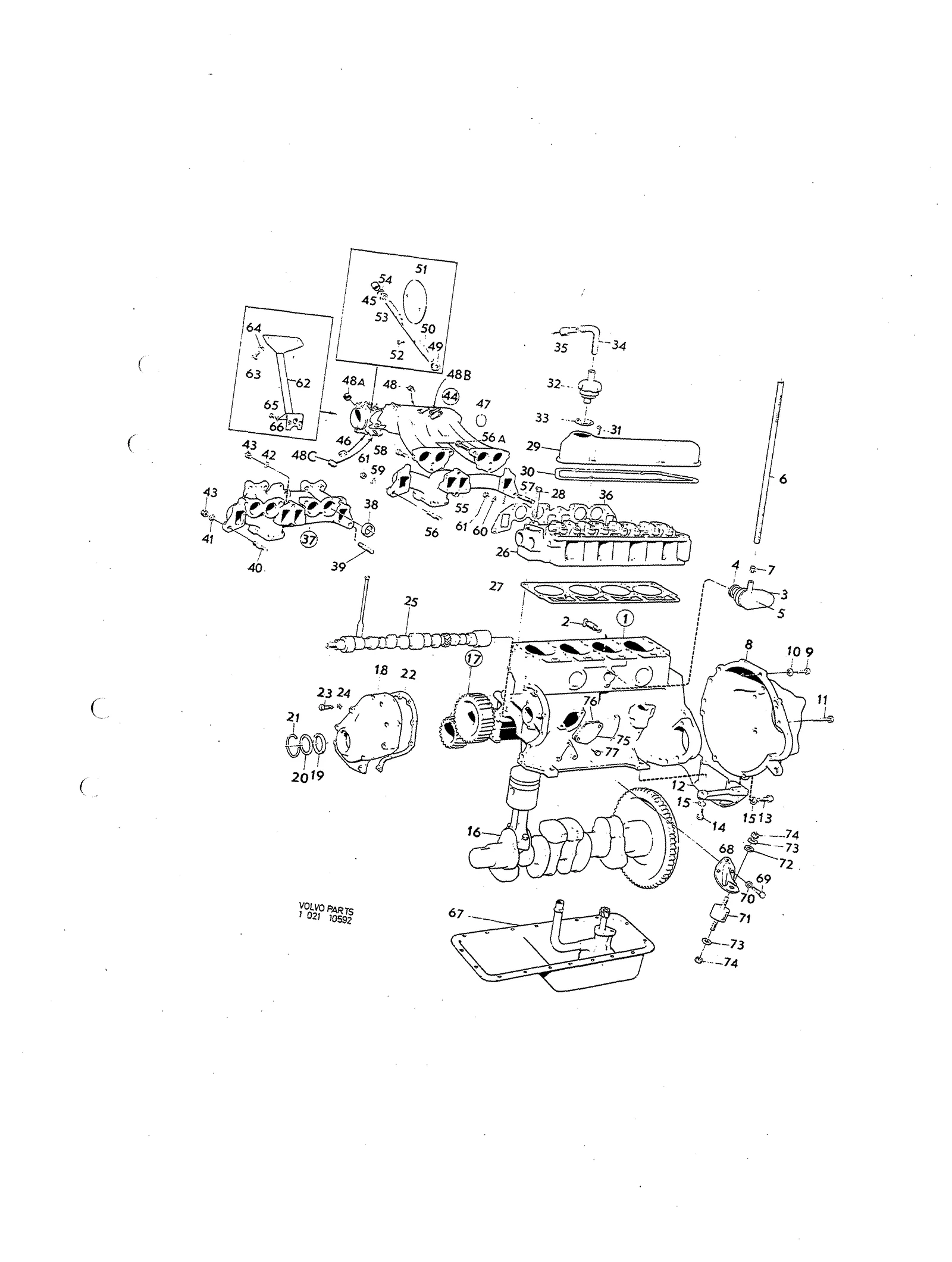 Motor med monterings-detaljer