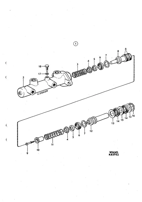 Tandem master cylinder