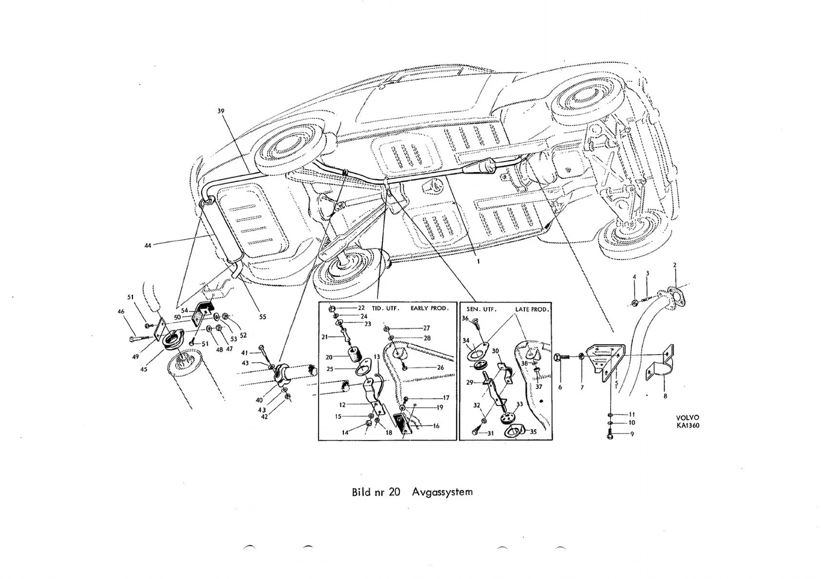 Uitlaatsysteem voor Volvo PV/Duett B16