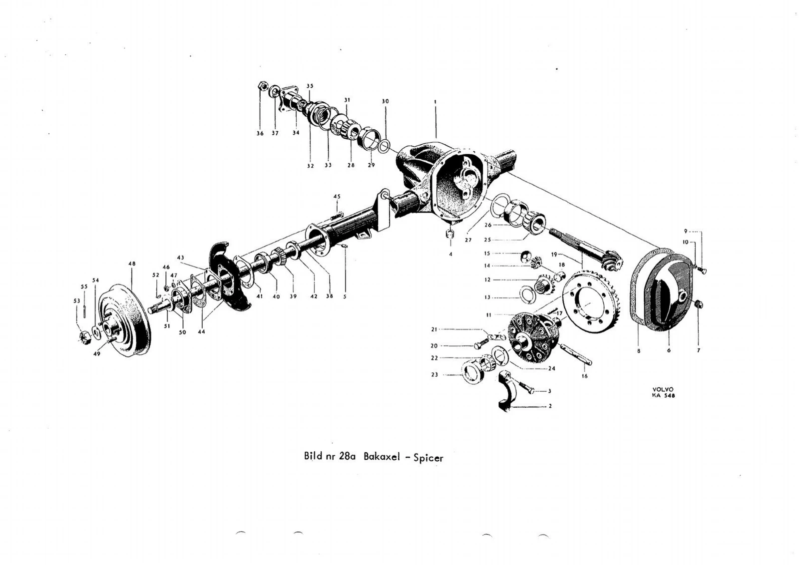 Essieu avant et pont arrière / Suspension arrière pour Volvo PV/Duett B16