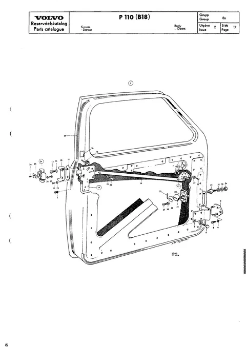 Body - Doors til Volvo PV 544, Duett 210 (B18)