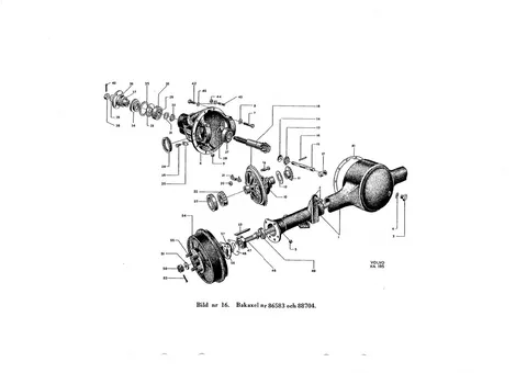Rear axle, complete