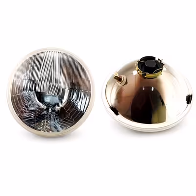 Strålkastarinsats med parkeringsljus för H4 6V/12V 7" till Volvo Duett, 1961-66, Volvo OE 241068, art.nr 241603709