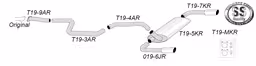 Eksosanlegg til Volvo V40, 2WD, T5, 2013-2015, etter katalysator, konkurransesystem