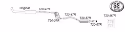 Eksosanlägg til Volvo C70, turbo, 1996-2005, etter katalysator, konkurransesystem