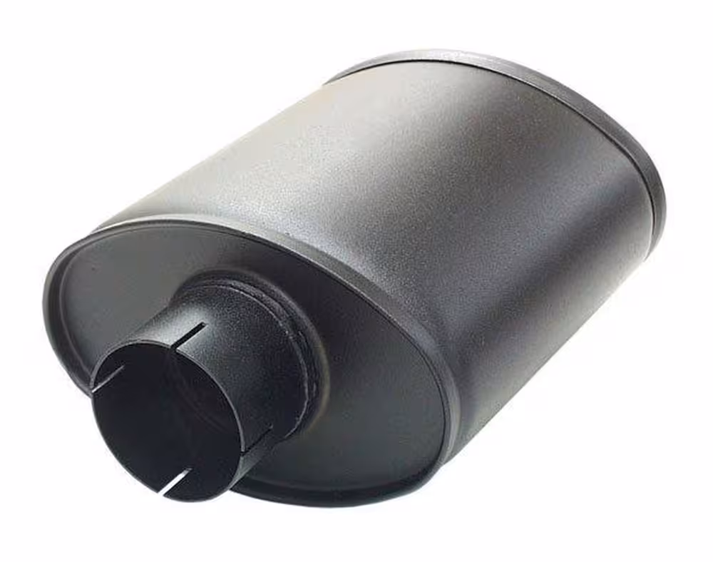 Lyddemper, lyddemper Turbotight 76, L=250 mm, oval, muffer, universal