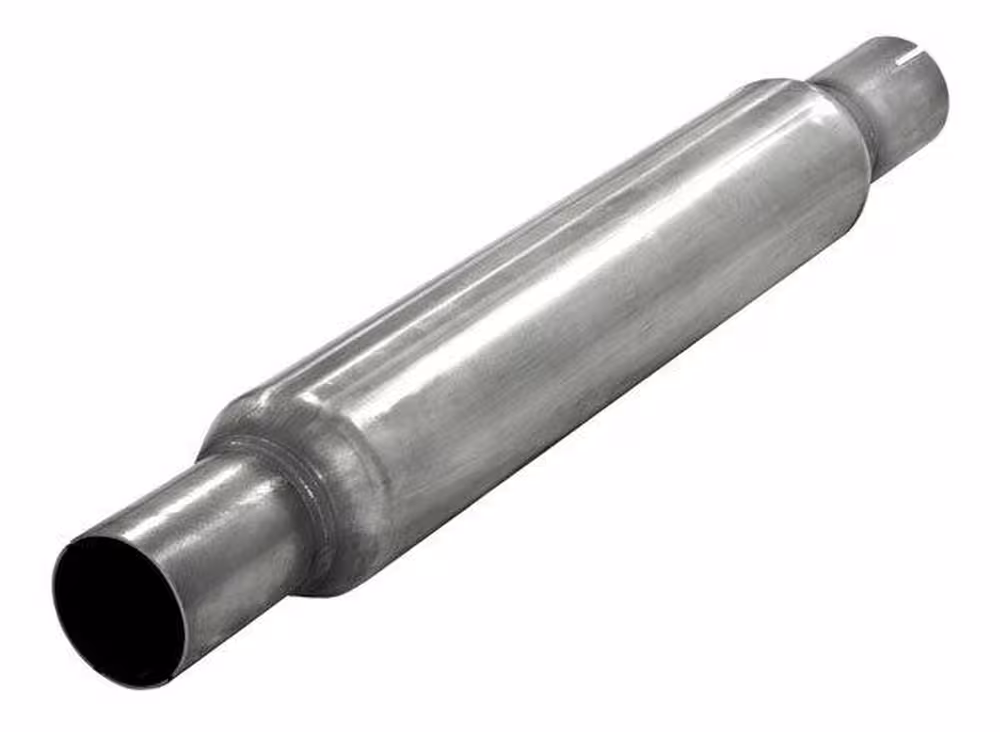 Lyddemper Micro 51, L=400 mm, rund, muffer, rustfritt stål, universal