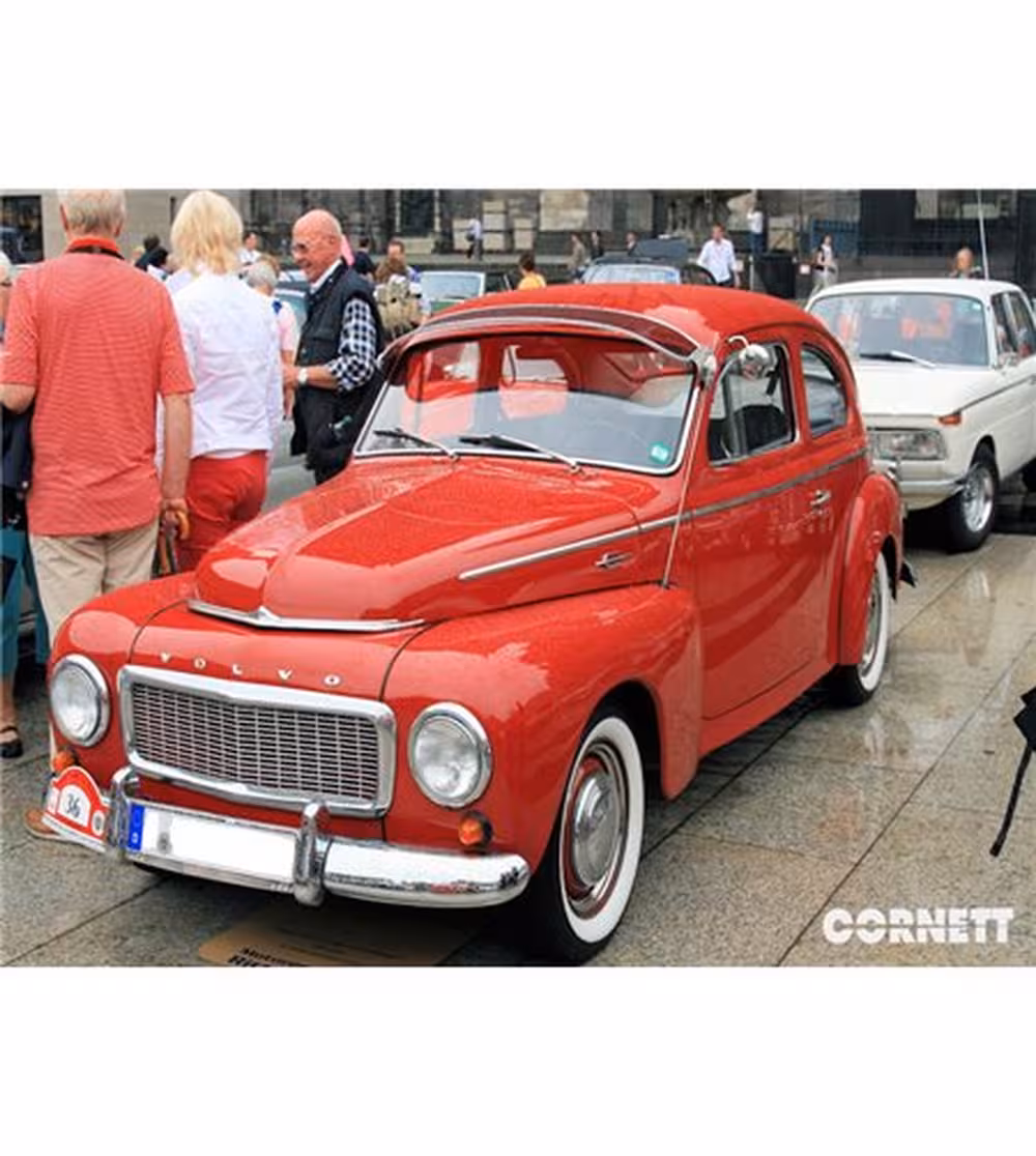 Gangstercaps til Volvo PV444, PV544, 1958-65, rød
