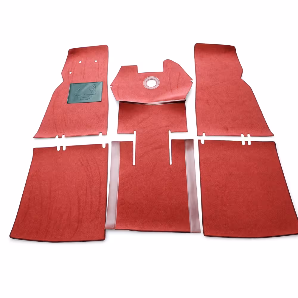 Carpet kit for Volvo PV 444, red textile