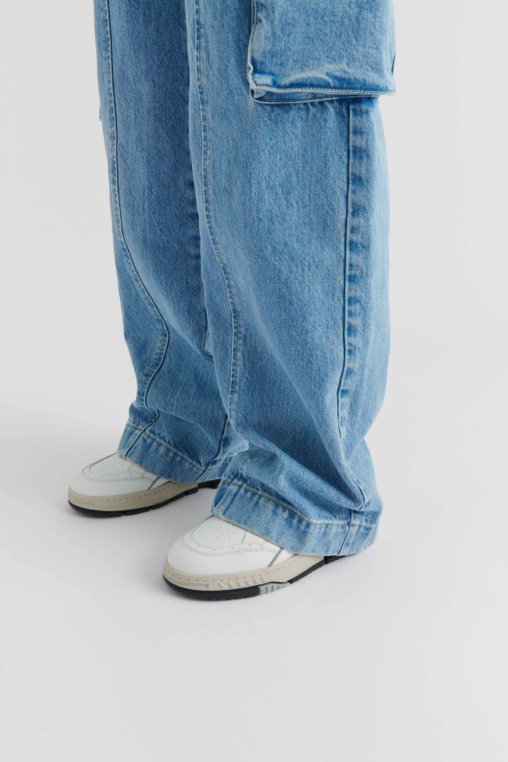 Patch Denim Cargo Trousers - Image 14
