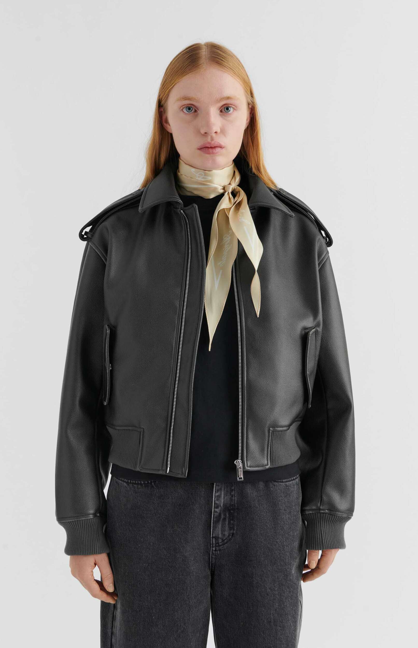 Leighton PU Bomber Jacket - Image 2