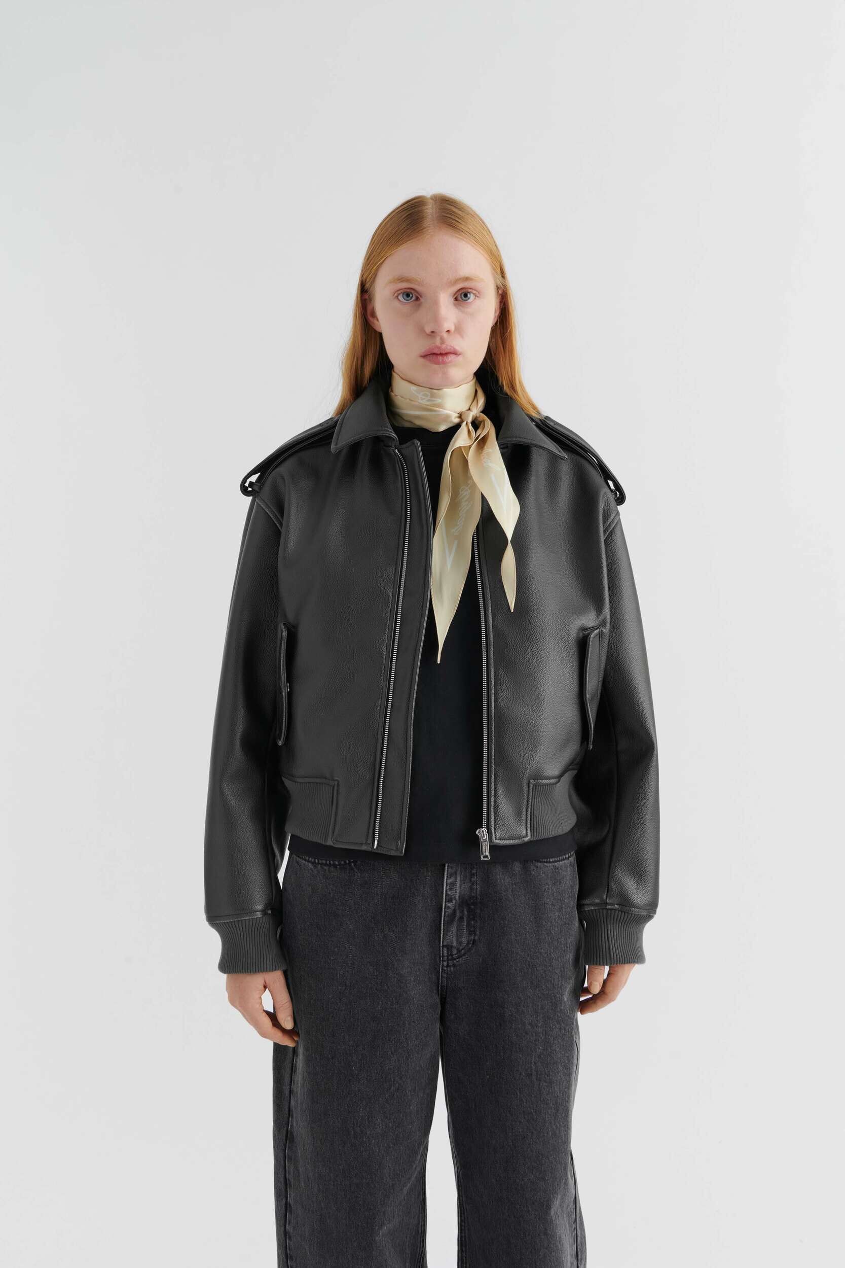 Leighton PU Bomber Jacket - Image 4