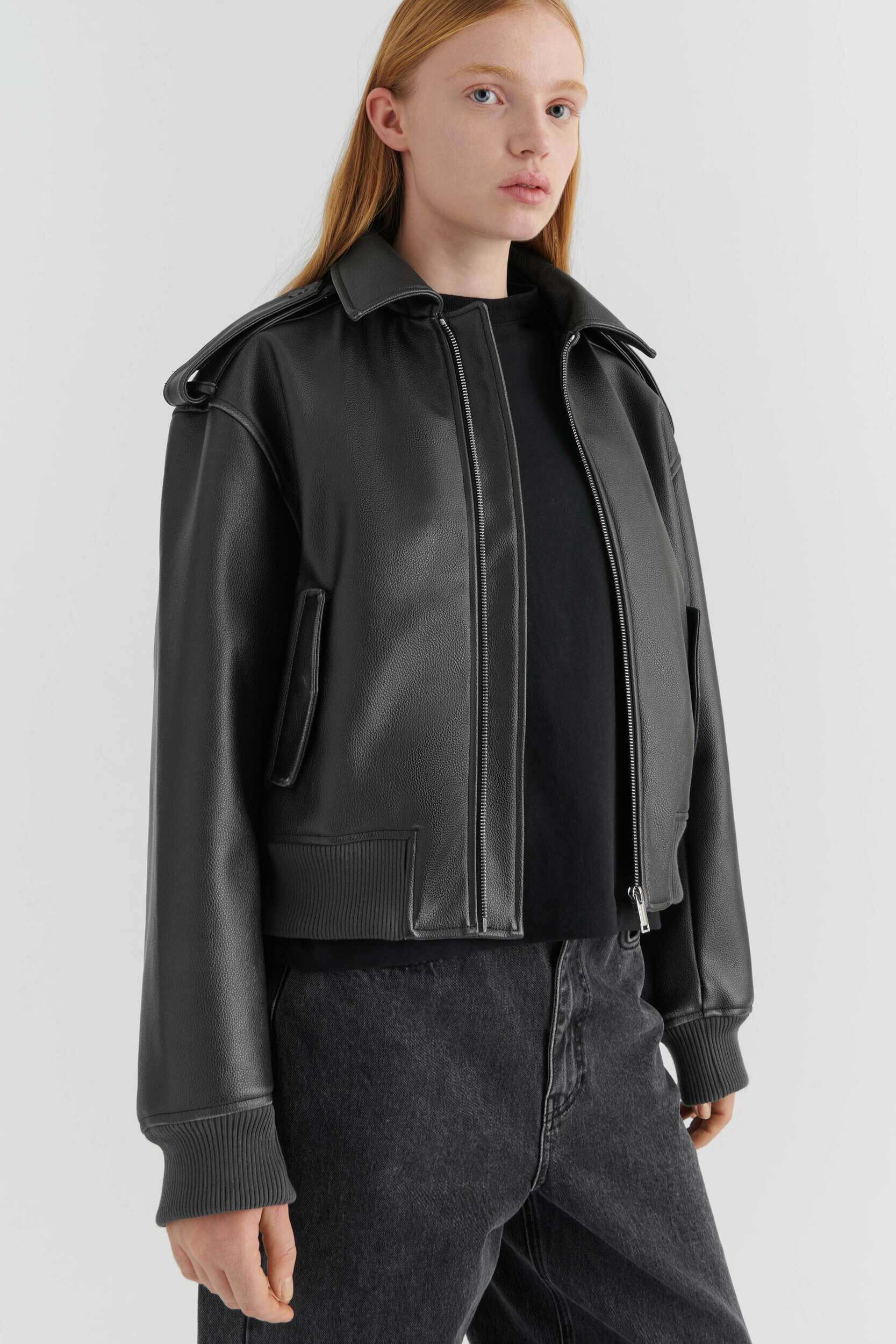 Leighton PU Bomber Jacket - Image 10