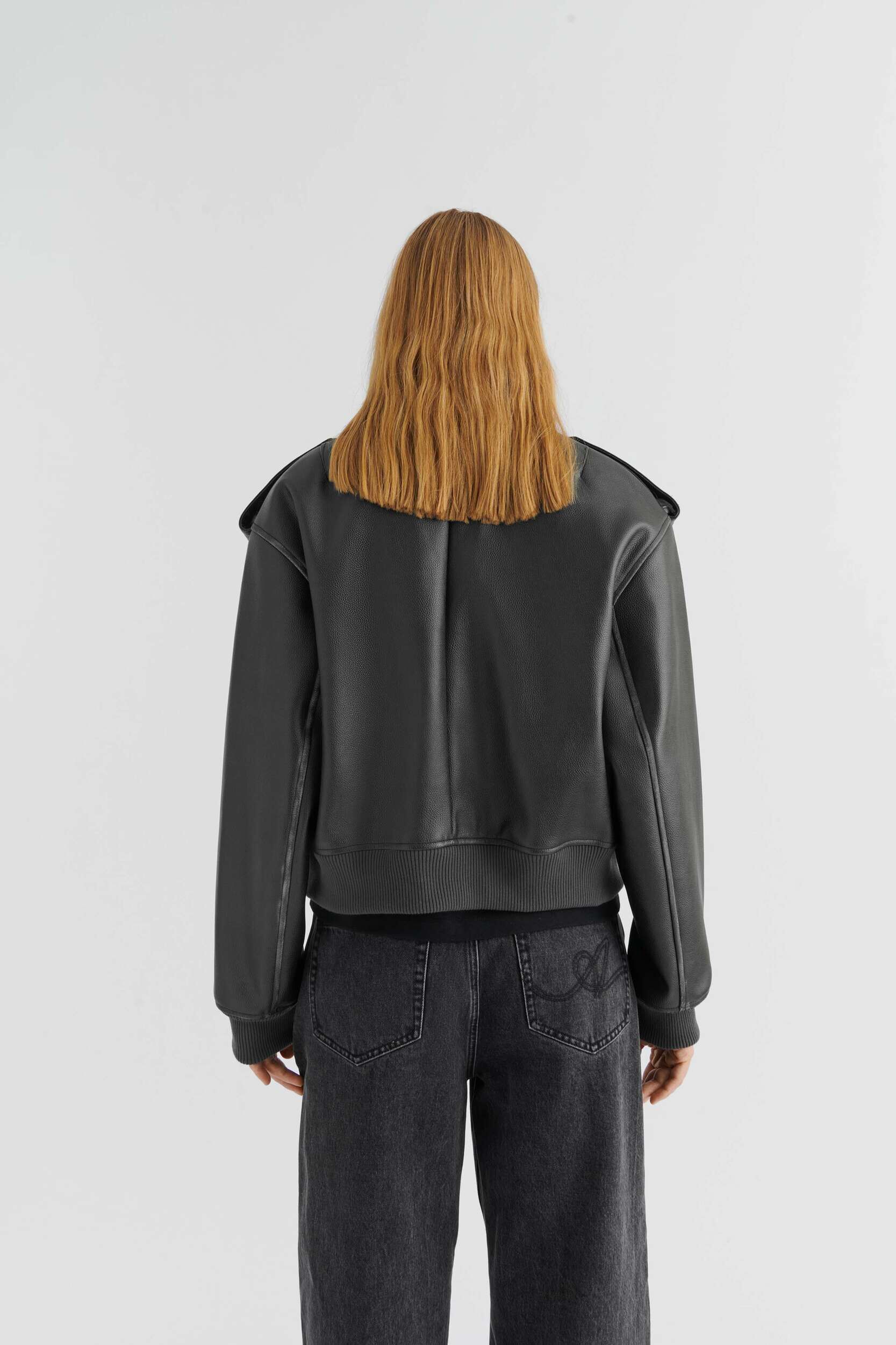 Leighton PU Bomber Jacket - Image 6