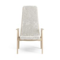 Lamino High Armchair Lacquered Beech/Off White/Sheepskin