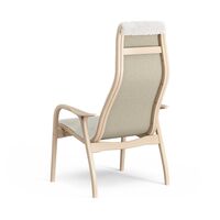 Lamino High Armchair Lacquered Beech/Off White/Sheepskin