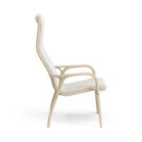 Lamino High Armchair Lacquered Beech/Off White/Sheepskin