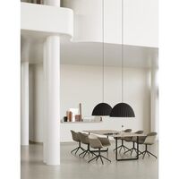 70/70 Dining Table 170x85 Black Linoleum/ Black