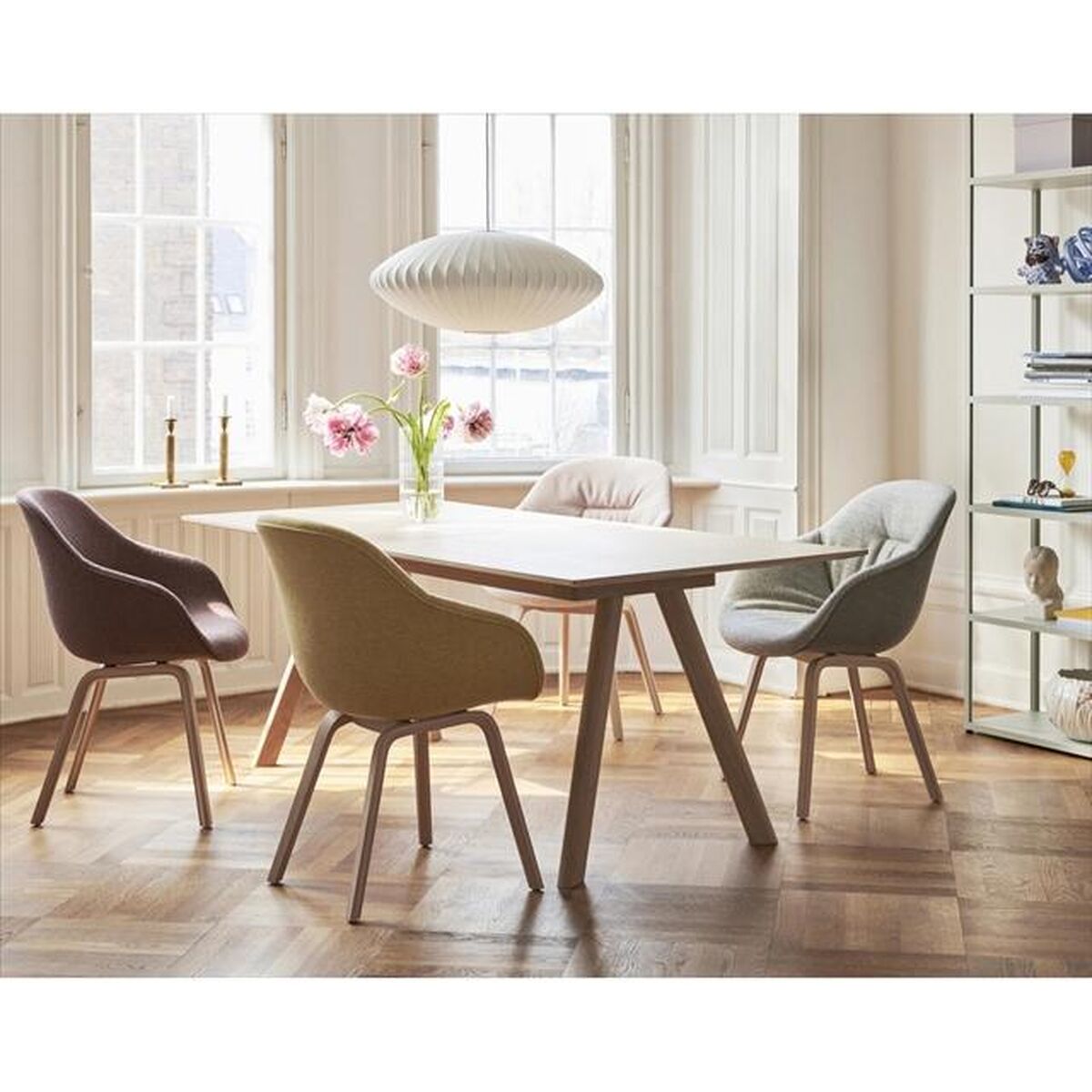 CPH30 Dining Table L200 Oak/ Off White