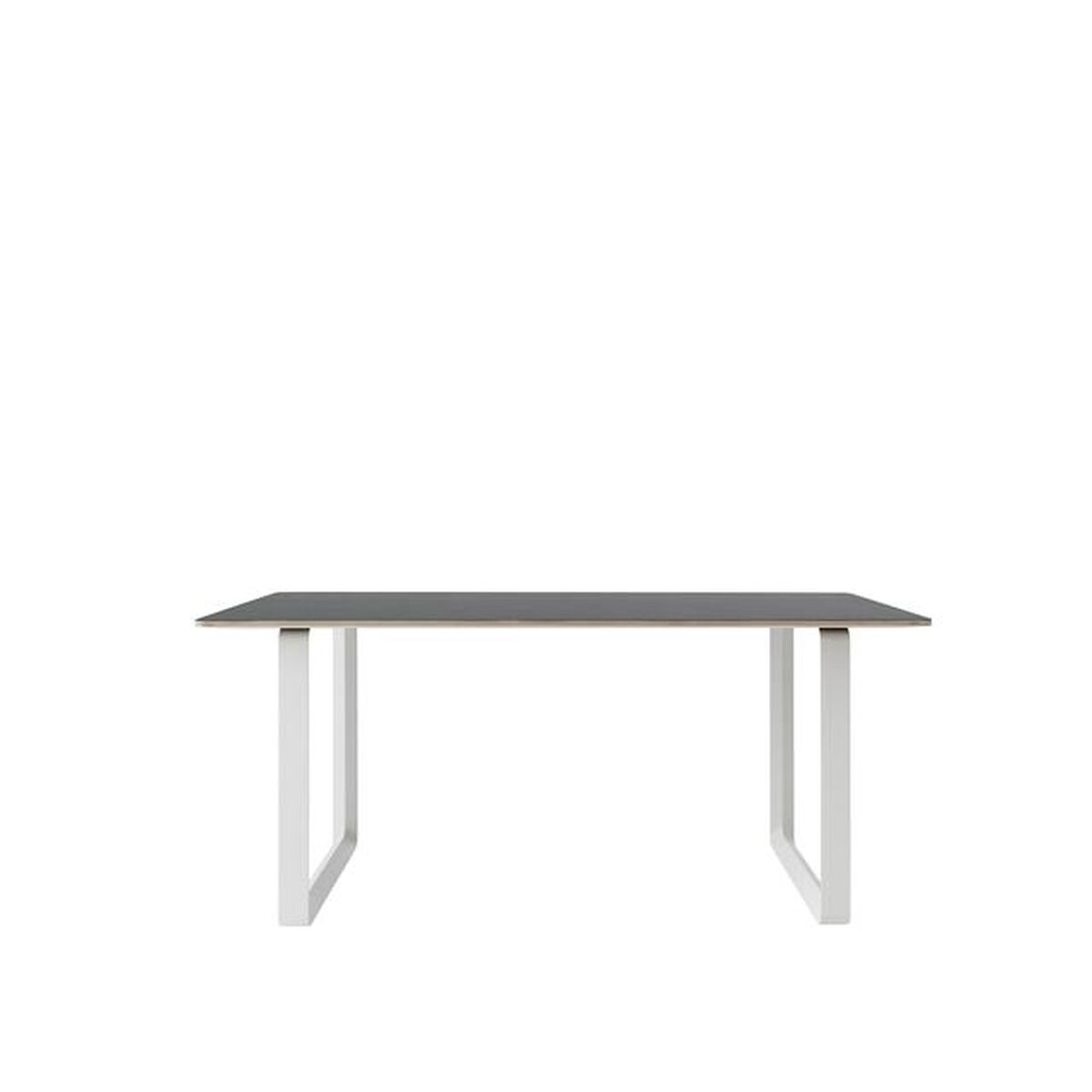 70/70 Dining Table Black Black Linoleum/ Gray