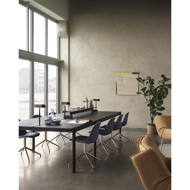 70/70 Dining Table Black Black Linoleum/ Gray