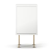 Vogue Sängbord, Vit / Mässing